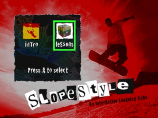 Slopestyle title screen for 3DO